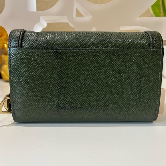MCM ARMY GREEN COLORED TRIFOLD WALLET - Picture 4 of 13